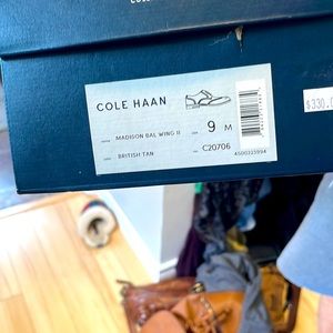 Mens Cole Hann dress shoes. Worn twice. Like new. Cognac colour.